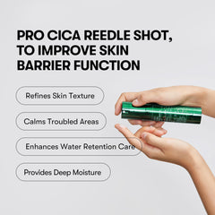 VT COSMETICS Pro Cica Reedle Shot ingredients chart showing Cica Hyalo-Gene and exosome