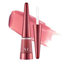 VT COSMETICS Reedle Shot Lip Plumper Usagi Pink closeup shows milky-pink glow for a soft lip look.