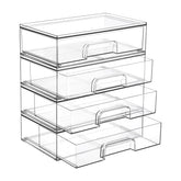 Vtopmart 12.1-inch clear stackable drawers for cosmetics and beauty supplies at vanity.