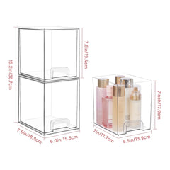 Vtopmart dustproof storage boxes bathroom counter keep skincare neatly protected.