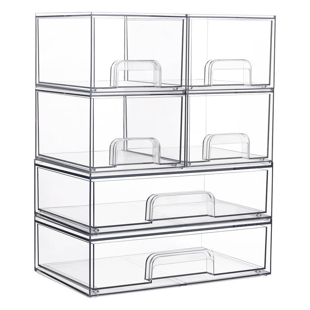 Vtopmart stackable drawers front view for tidy storage