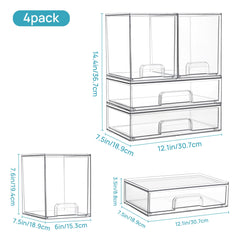 Vtopmart organization drawers keeping makeup and small items tidy on countertops