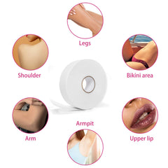 Vumdua body hair removal application demonstrates easy strip-pull technique