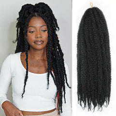 Vustbeauty Marley twist hair 24in on model full head for natural full-bodied crochet style.