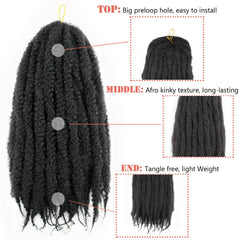 Vustbeauty Marley twist hair 24in packaging 8packs emphasizes durable weight and bulk value.