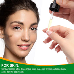 VXHDAG Batana Oil ingredients visual shows essential fatty acids and antioxidants.
