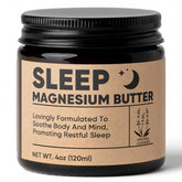 WAESKI Magnesium Butter for Sleep jar with lavender promotes nightly relaxation and skin hydration.