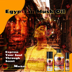 WagsMarket Egyptian Musk Oil 4oz bottle for home fragrance layering.