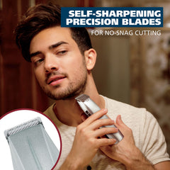 Wahl beard trimmer with 3 combs for versatile length options.