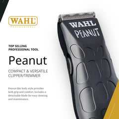 Wahl Professional Black Peanut Trimmer rotary motor provides consistent clipping power