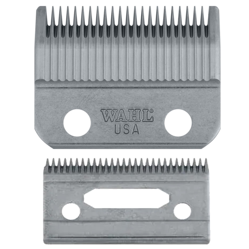 Wahl Professional 2-Hole Standard Blade closeup showcasing precise cuts for barbers.