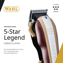 Wahl Professional 5 Star Legend clipper side view highlighting compact handling.
