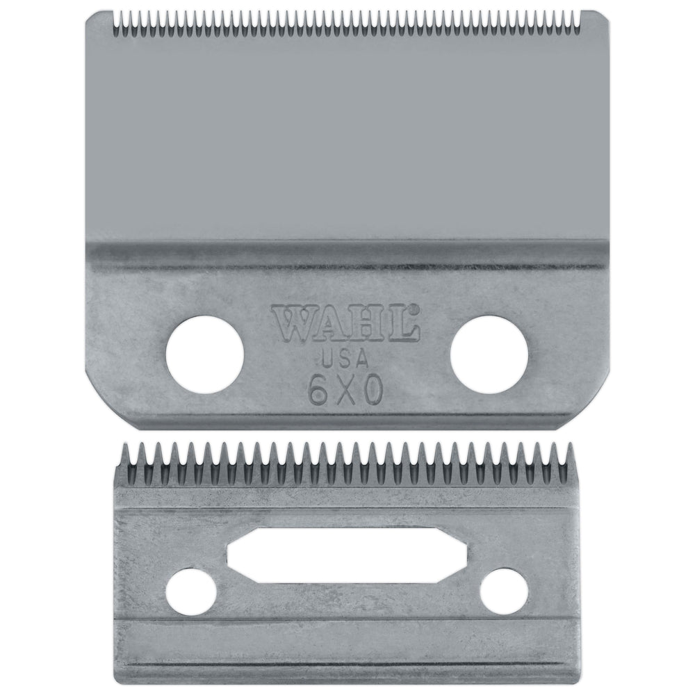 Wahl Professional balding blade 6X0 close-up shows ultra-close cut capability.