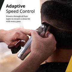 Wahl Hi-Viz Trimmer adaptive speed graphic demonstrates hair-type versatility
