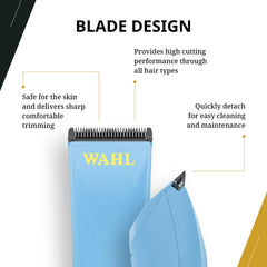 Wahl Professional Peanut Li cordless trimmer blue charge indicator display illustrates quick-charging readiness.