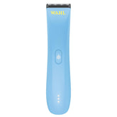 Wahl Professional Peanut Li cordless trimmer blue front view shows compact design for precise trimming.