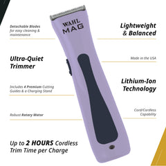 Wahl Professional Sterling MAG cordless trimmer lightweight design allows easy maneuvering