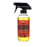Walker Tape 12oz Spray C-22 bottle shows quick-drying adhesive solvent for scalp use.