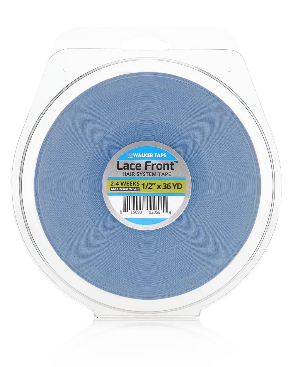 Walker Tape WKR-LF-M3 half-inch clear tape roll secures lace-front wigs discreetly.