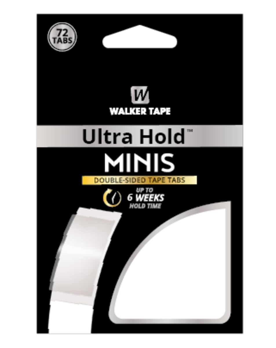 Walker's Ultra Hold Mini Tab double-sided tape in use for secure hair system attachment