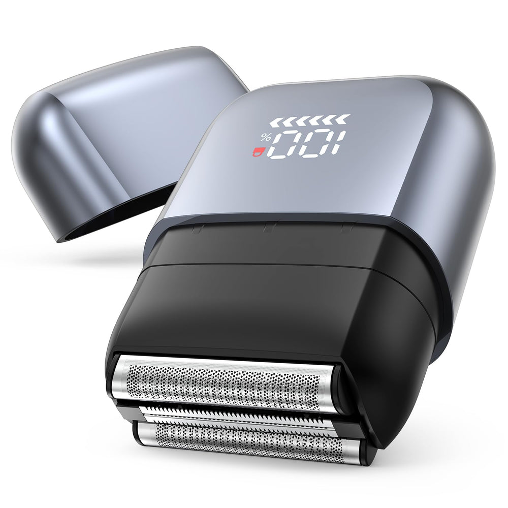 Walumen foil shaver close-up showing 3 floating heads for smooth shave
