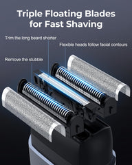 Walumen mini foil shaver USB-C charging for fast top-ups
