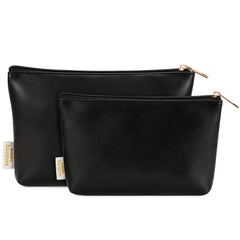 Wandering Nature makeup bag 2-pack front view keeps small cosmetics organized for daily carry.