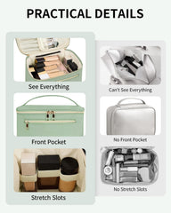 Wandering Nature interior organization shows elastic cords and pockets for cosmetics.