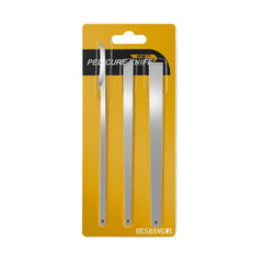 WANLIAN 3pcs stainless steel ingrown toenail set closeup with precise blades for trimming