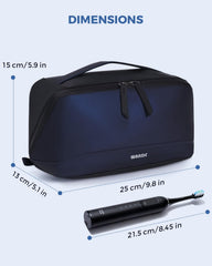 WANDF toiletry bag navy detachable waterproof pouch keeps damp items separate