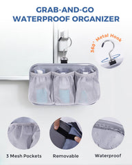 WANDF navy bag with 360-degree hook for convenient hanging in bathrooms