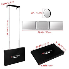 Warive 360-degree mirror supports easy back-side grooming.