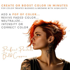 Watercolors INTENSE METALLIC copper shampoo lather with vibrant tone