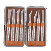 Watris Veiyi 8PCS Pedicure Kit in PU leather case open for easy storage and quick access
