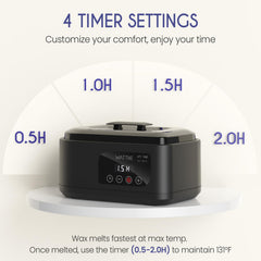 Wattne paraffin wax machine auto-timer feature in use.