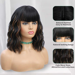 WAVE&BREEZE wig side view highlighting versatile styling options