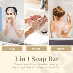Wavertree & London full-body-use soap showing rich cleansing for sensitive skin.