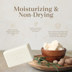 Wavertree & London sensitive-skin formula with goat milk and shea butter for gentle care.