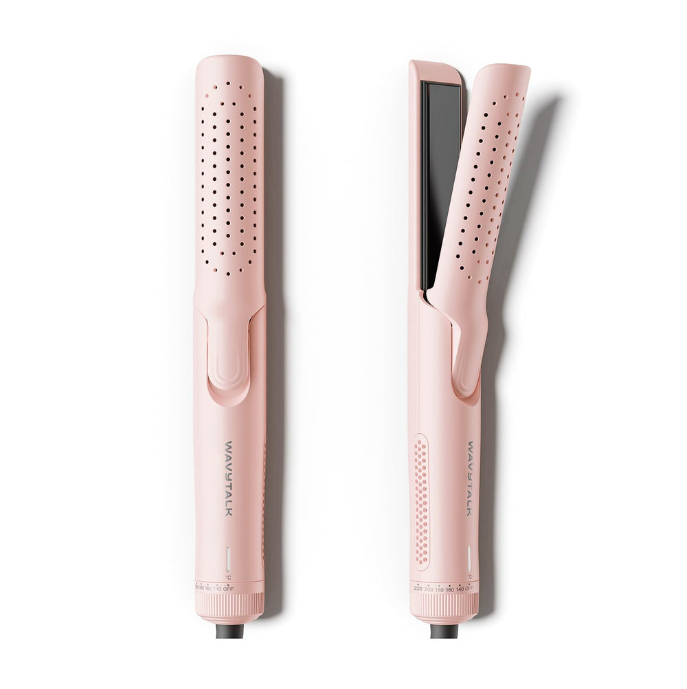 Wavytalk Airflow Styler 1.25-inch barrel in pink creates versatile curls and waves.
