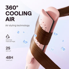 Wavytalk Airflow Styler 3D floating plates glide smoothly to prevent pulling.