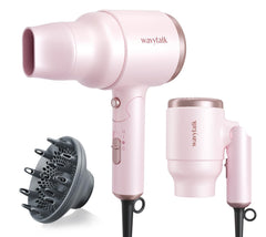 Wavytalk blow dryer diffuser pinky-white front view for rapid drying