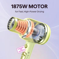 Wavytalk hair dryer ceramic technology helps balanced heat and shine.