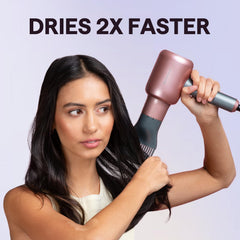 Wavytalk hair dryer comb attachment close-up shows smoothing power for thick hair.