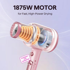 Wavytalk hair dryer concentrated nozzle provides precise airflow for targeted styling.