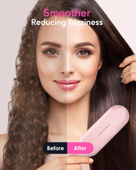 Wavytalk hair straightener brush side view highlights ergonomic grip for comfortable styling