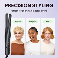 Wavytalk pencil flat iron vents close-up for heat-damage prevention and smooth results.