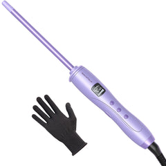 Wavytalk 3/8-inch curling iron barrel close-up showing smooth curls