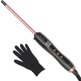 Wavytalk small curling wand rose pink barrel closeup showing ceramic coating for frizz control