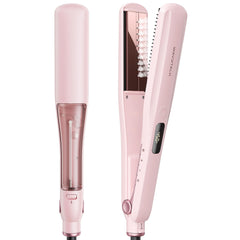Wavytalk Steam Sesh flat iron front view offers a smooth, frizz-free finish for everyday sleek styles.