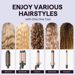 Wavytalk thermal brush in use, rose pink, delivering polished, long-lasting results.